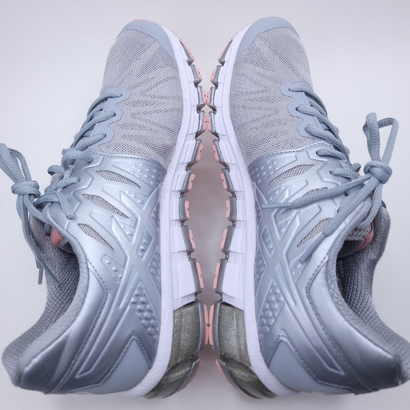 Asics Women’s Shoes S660J Gray Silver Pink Size 11 - Picture 7 of 9